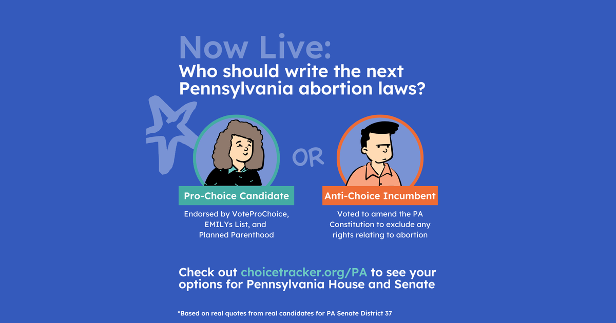 Pennsylvania ProChoice Voter Guide Launched! Choice Tracker